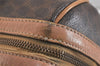 Authentic CELINE Macadam Blason Pattern Hand Boston Bag PVC Leather Brown 3663K