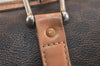 Authentic CELINE Macadam Blason Pattern Hand Boston Bag PVC Leather Brown 3663K