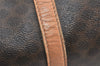 Authentic CELINE Macadam Blason Pattern Hand Boston Bag PVC Leather Brown 3663K