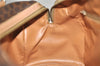 Authentic CELINE Macadam Blason Pattern Hand Boston Bag PVC Leather Brown 3663K