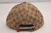 Authentic GUCCI Web Sherry Line Cap GG Canvas Leather Size L Brown 3664J