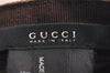 Authentic GUCCI Web Sherry Line Cap GG Canvas Leather Size L Brown 3664J