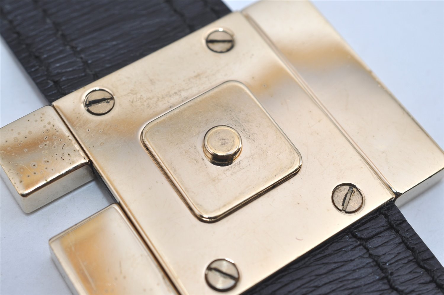 Authentic GUCCI Vintage Shoulder Tote Bag Canvas Leather 0021109 Black 3665I