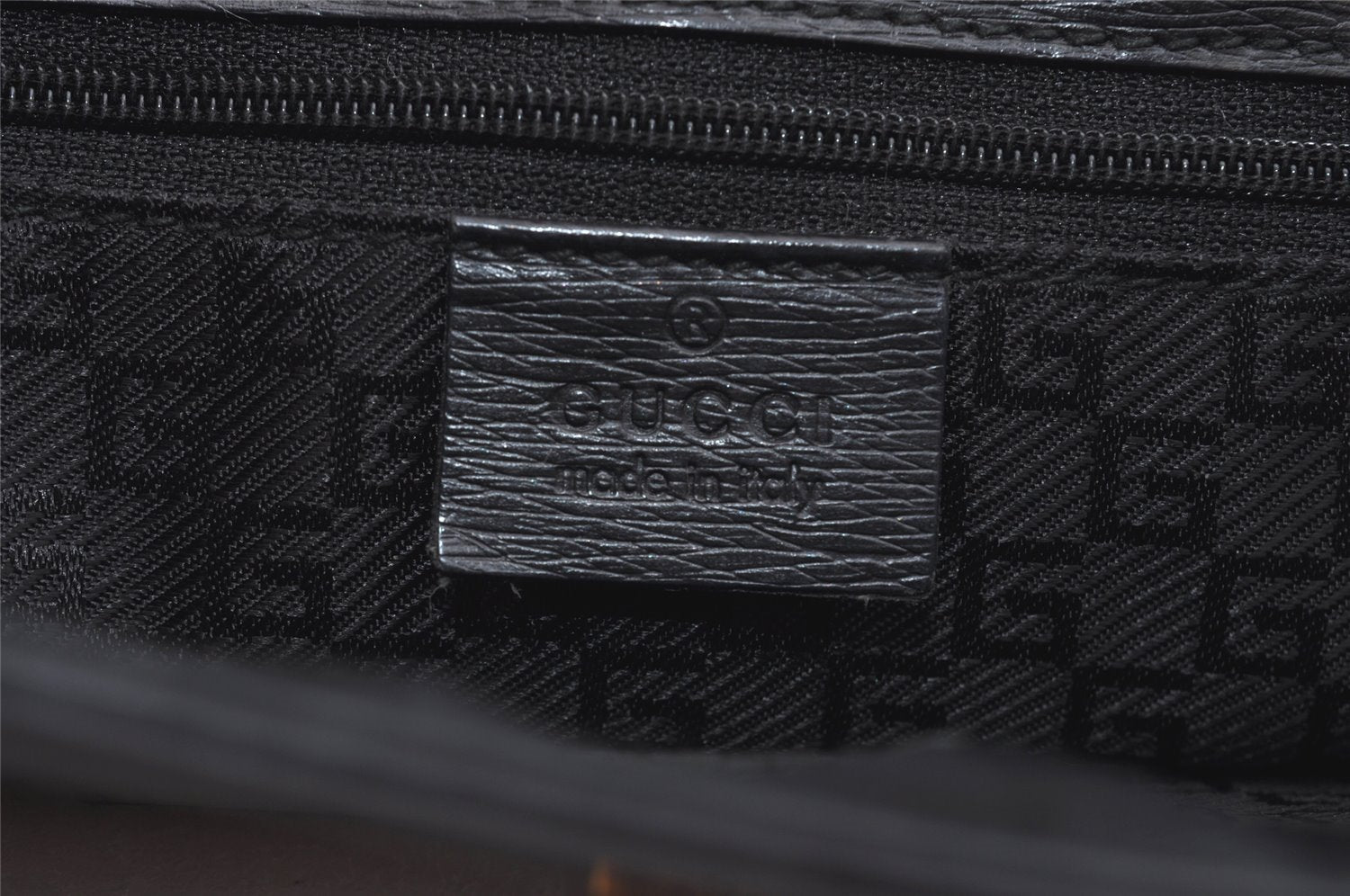 Authentic GUCCI Vintage Shoulder Tote Bag Canvas Leather 0021109 Black 3665I