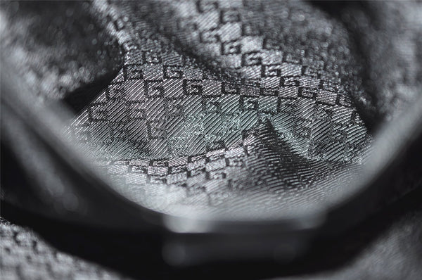 Authentic GUCCI Vintage Shoulder Tote Bag Canvas Leather 0021109 Black 3665I