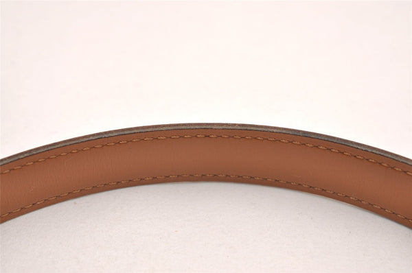 Auth HERMES Mini Constance Leather Belt 58-66cm 22.8-26" Bordeaux Brown 3665J