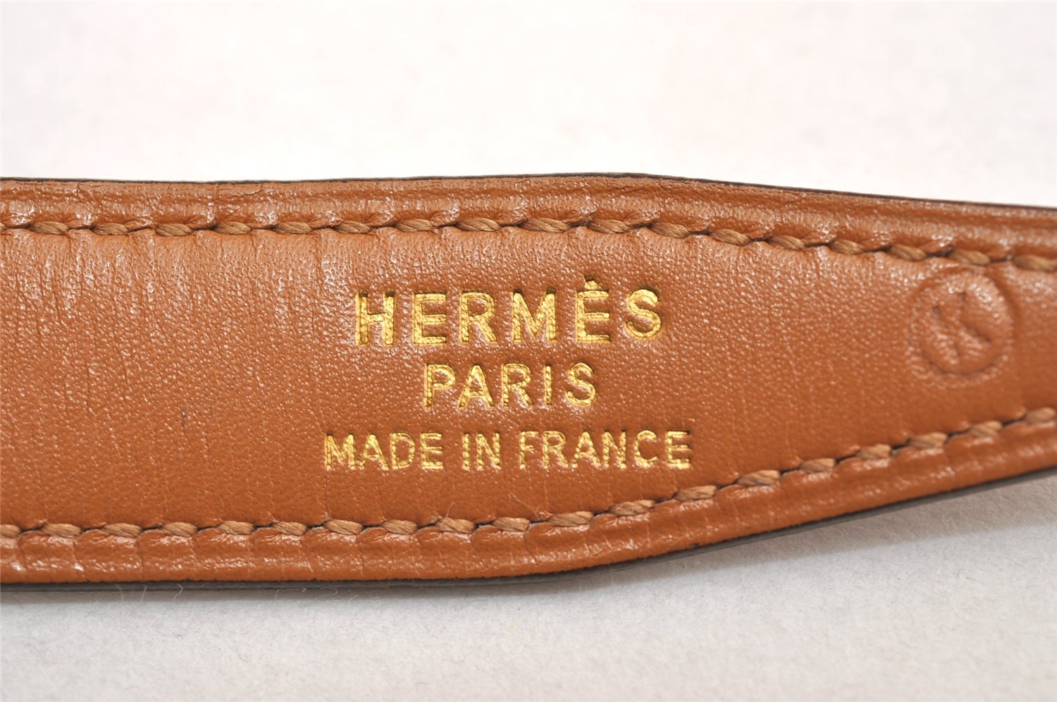 Auth HERMES Mini Constance Leather Belt 58-66cm 22.8-26