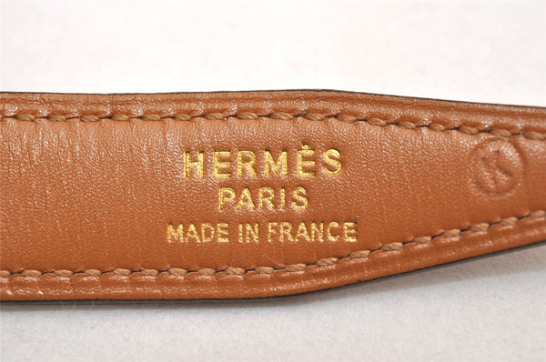 Auth HERMES Mini Constance Leather Belt 58-66cm 22.8-26" Bordeaux Brown 3665J