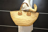 Authentic MIU MIU Vintage Straw Leather Shoulder Tote Bag Beige 3665K