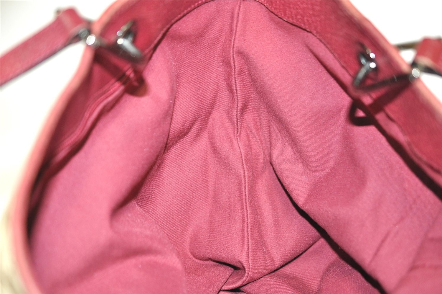 Authentic GUCCI Eclipse Shoulder Tote Bag GG Canvas Leather 120840 Beige 3666I