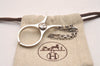 Authentic HERMES Vintage Fil Glove Holder Silver Plating 3666J