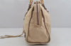 Auth BALENCIAGA Classic The City 2Way Hand Bag Leather 115748 Cream White 3666K