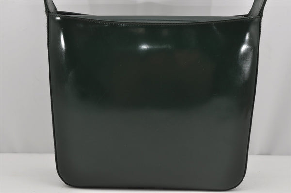 Authentic GUCCI Vintage Shoulder Hand Bag Purse Enamel Green Junk 3667J