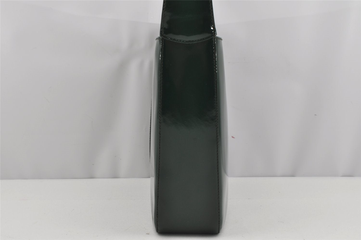 Authentic GUCCI Vintage Shoulder Hand Bag Purse Enamel Green Junk 3667J