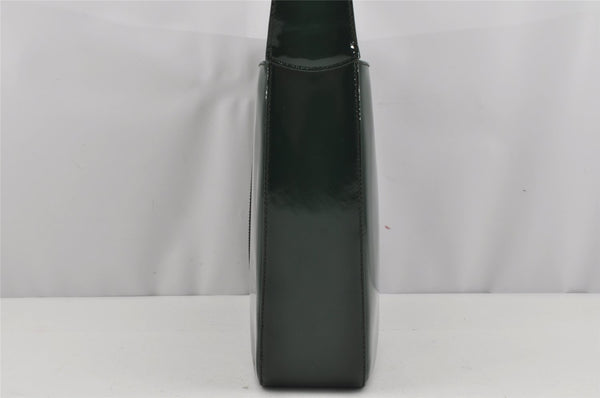 Authentic GUCCI Vintage Shoulder Hand Bag Purse Enamel Green Junk 3667J