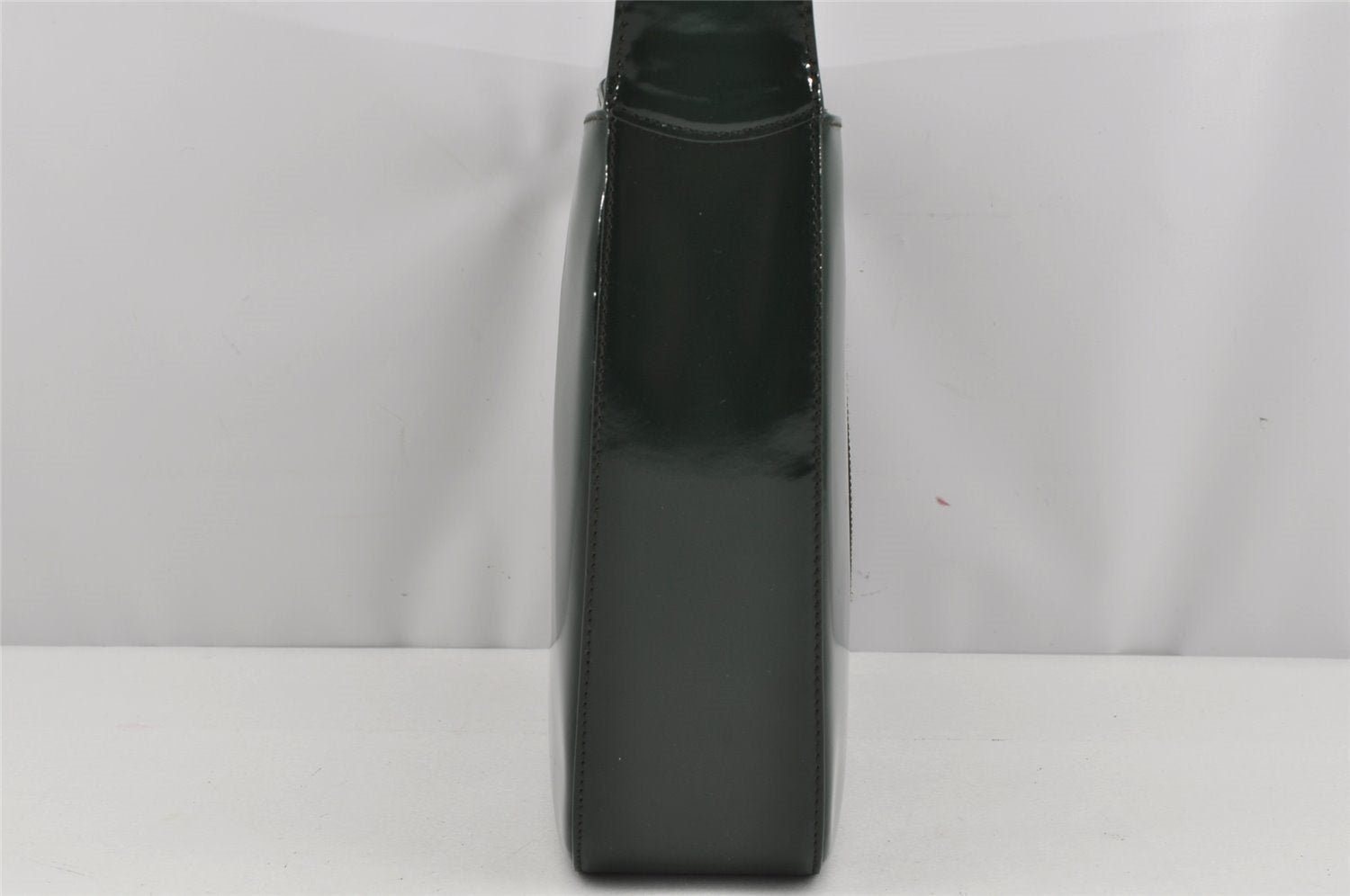 Authentic GUCCI Vintage Shoulder Hand Bag Purse Enamel Green Junk 3667J