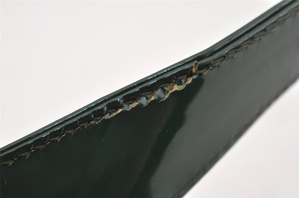 Authentic GUCCI Vintage Shoulder Hand Bag Purse Enamel Green Junk 3667J