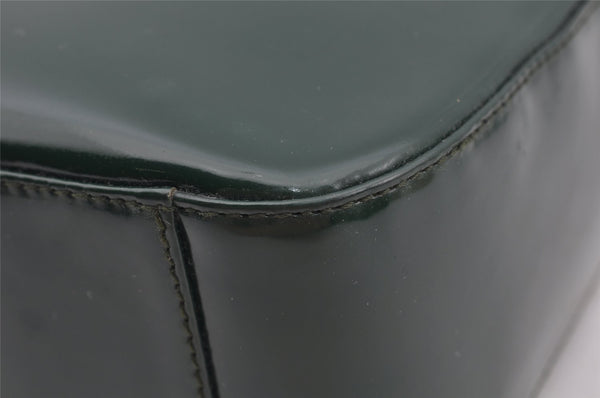 Authentic GUCCI Vintage Shoulder Hand Bag Purse Enamel Green Junk 3667J