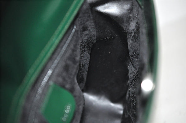 Authentic GUCCI Vintage Shoulder Hand Bag Purse Enamel Green Junk 3667J