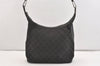 Authentic GUCCI Shoulder Hand Bag Purse GG Canvas Leather 01234 Black 3670J