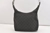 Authentic GUCCI Shoulder Hand Bag Purse GG Canvas Leather 01234 Black 3670J