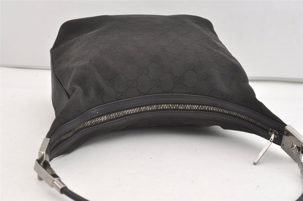 Authentic GUCCI Shoulder Hand Bag Purse GG Canvas Leather 01234 Black 3670J