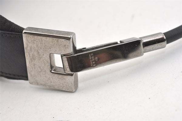 Authentic GUCCI Shoulder Hand Bag Purse GG Canvas Leather 01234 Black 3670J