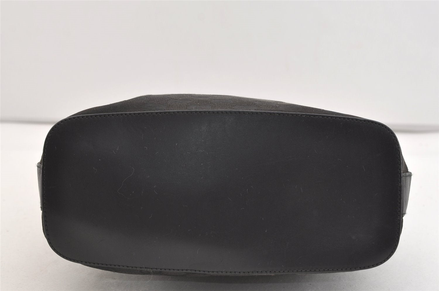 Authentic GUCCI Shoulder Hand Bag Purse GG Canvas Leather 01234 Black 3670J