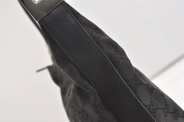 Authentic GUCCI Shoulder Hand Bag Purse GG Canvas Leather 01234 Black 3670J