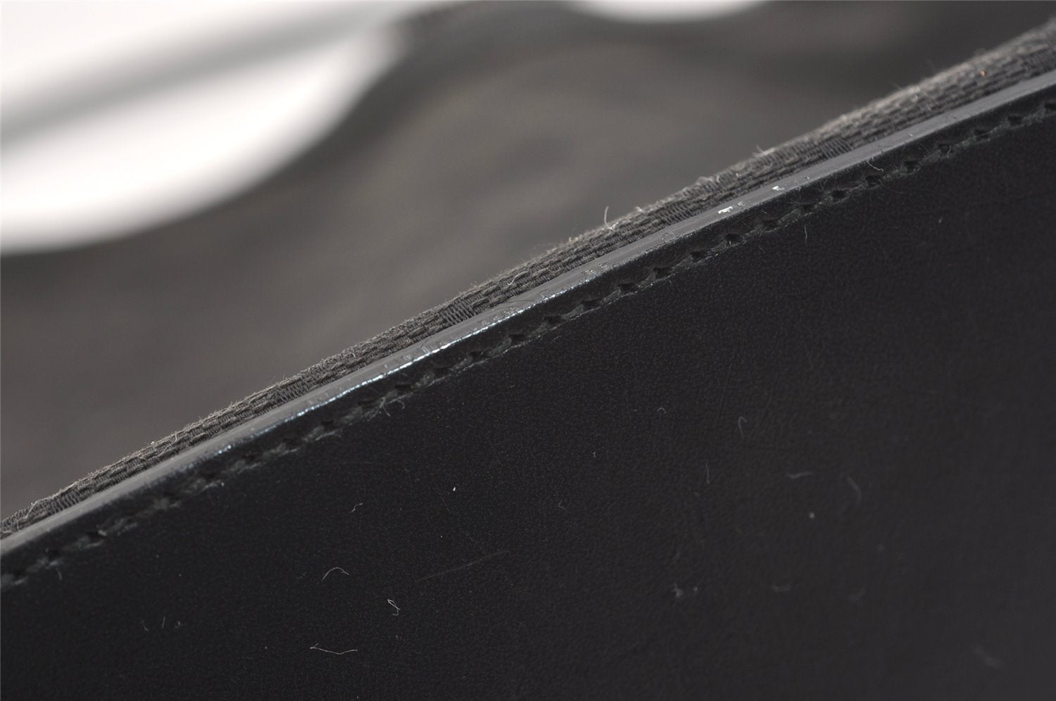 Authentic GUCCI Shoulder Hand Bag Purse GG Canvas Leather 01234 Black 3670J