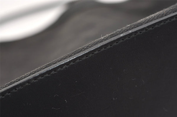 Authentic GUCCI Shoulder Hand Bag Purse GG Canvas Leather 01234 Black 3670J