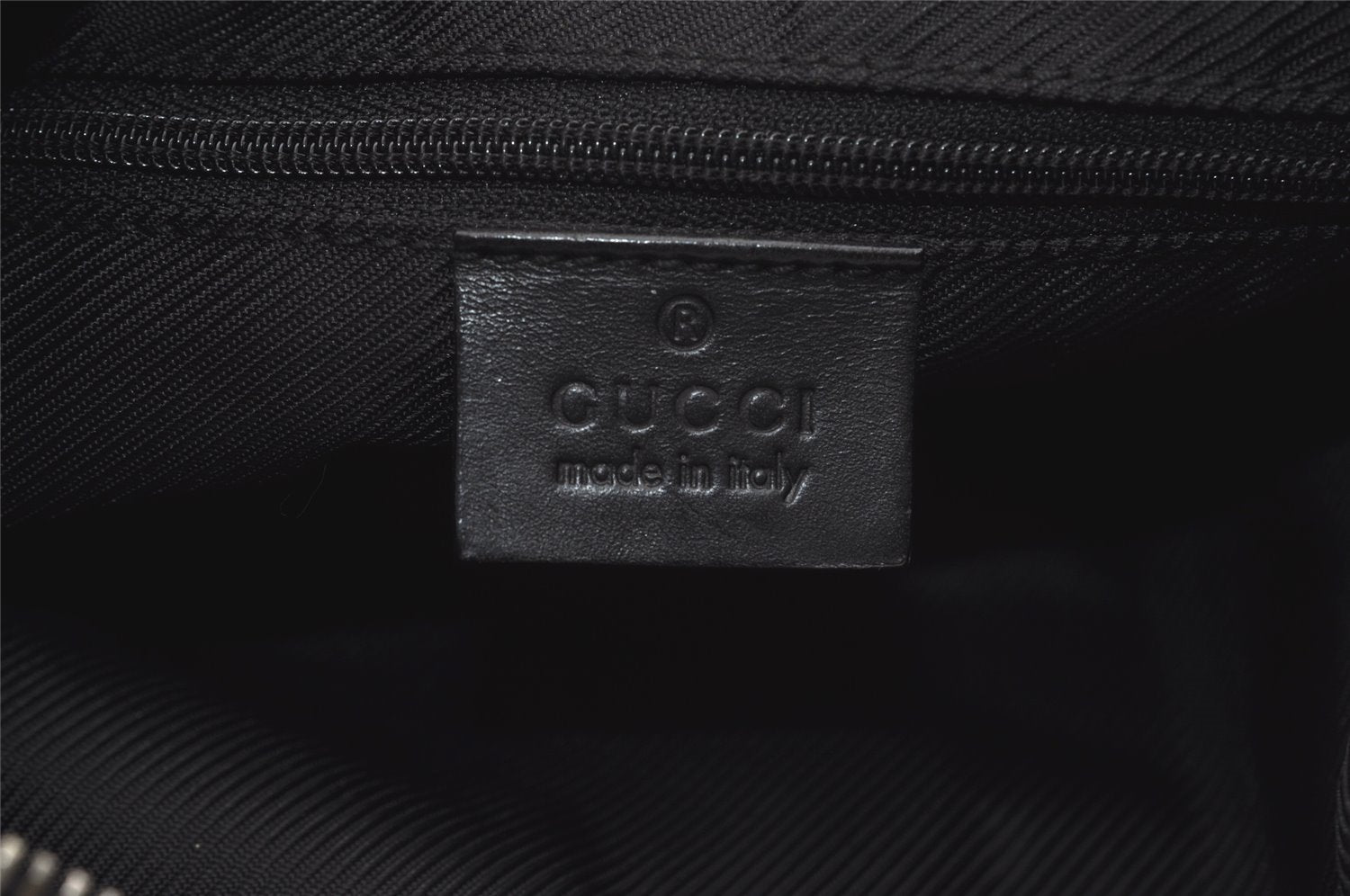 Authentic GUCCI Shoulder Hand Bag Purse GG Canvas Leather 01234 Black 3670J