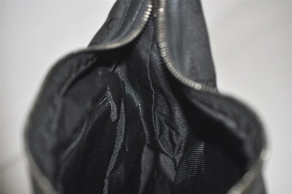 Authentic GUCCI Shoulder Hand Bag Purse GG Canvas Leather 01234 Black 3670J