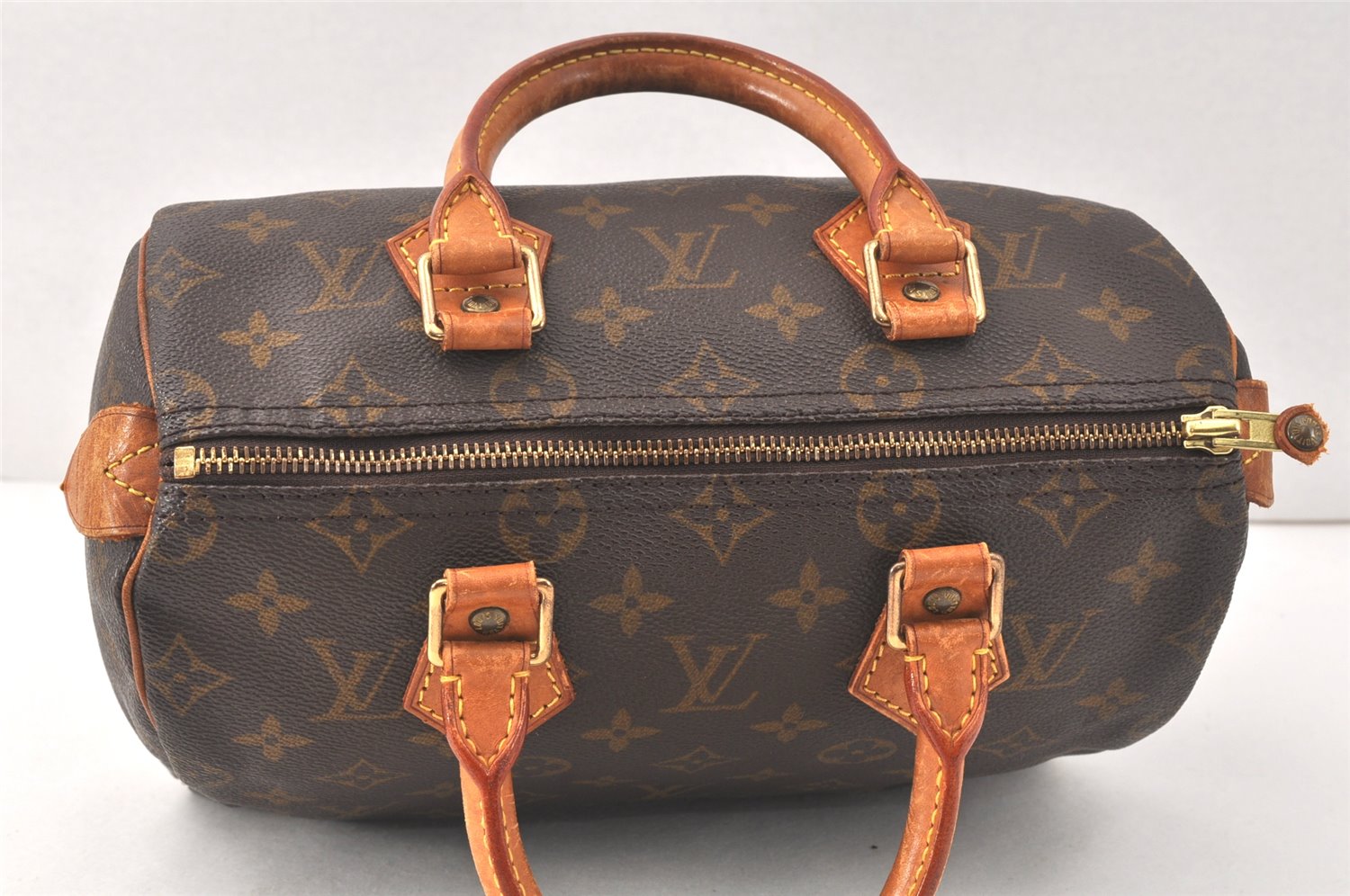 Authentic Louis Vuitton Monogram Speedy 25 Boston Hand Bag M41528 LV 3670K