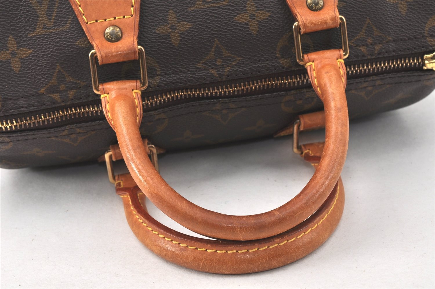 Authentic Louis Vuitton Monogram Speedy 25 Boston Hand Bag M41528 LV 3670K