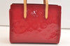 Authentic Louis Vuitton Vernis Catalina BB Hand Bag Red Pink M90016 LV 3672K