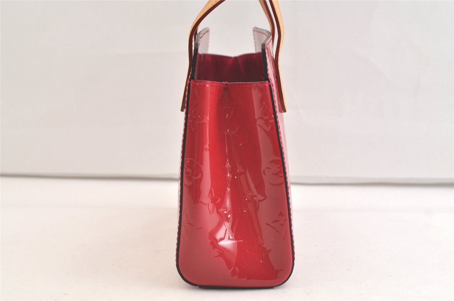 Authentic Louis Vuitton Vernis Catalina BB Hand Bag Red Pink M90016 LV 3672K