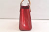 Authentic Louis Vuitton Vernis Catalina BB Hand Bag Red Pink M90016 LV 3672K