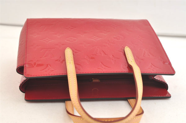 Authentic Louis Vuitton Vernis Catalina BB Hand Bag Red Pink M90016 LV 3672K