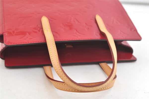 Authentic Louis Vuitton Vernis Catalina BB Hand Bag Red Pink M90016 LV 3672K