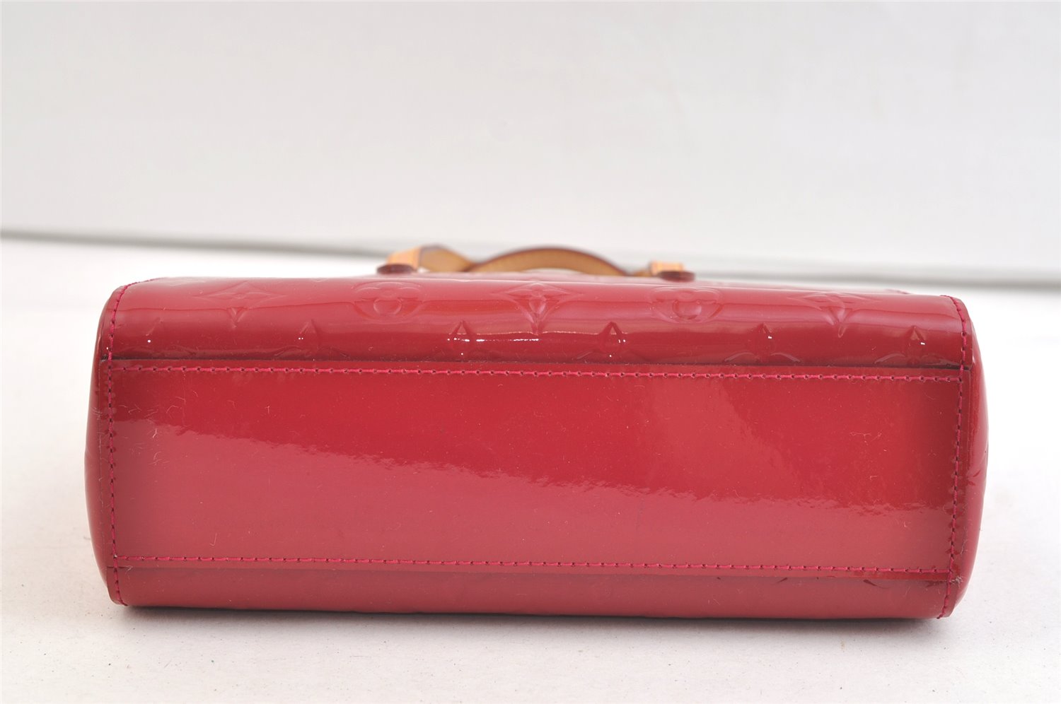 Authentic Louis Vuitton Vernis Catalina BB Hand Bag Red Pink M90016 LV 3672K