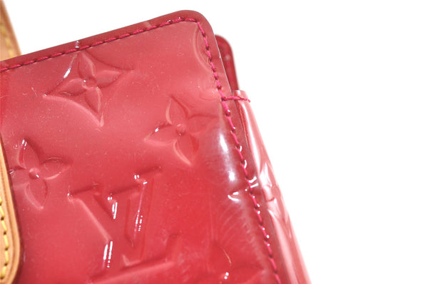 Authentic Louis Vuitton Vernis Catalina BB Hand Bag Red Pink M90016 LV 3672K