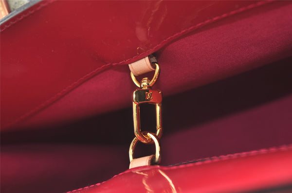 Authentic Louis Vuitton Vernis Catalina BB Hand Bag Red Pink M90016 LV 3672K