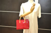 Authentic Louis Vuitton Vernis Catalina BB Hand Bag Red Pink M90016 LV 3672K