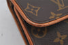 Authentic Louis Vuitton Monogram Pochette Twin PM Shoulder Bag M51854 LV 3673J