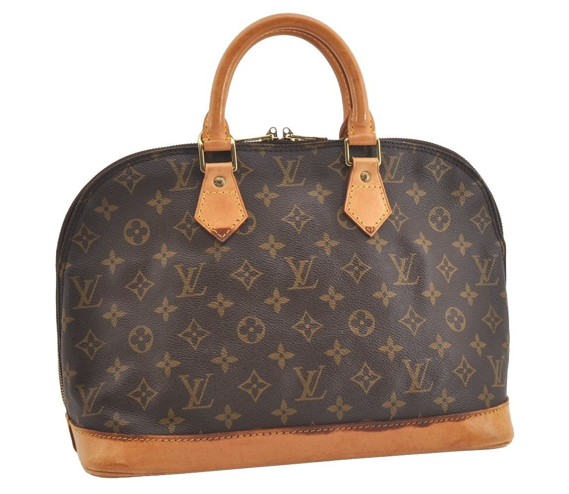 Authentic Louis Vuitton Monogram Alma Hand Bag Purse M51130 LV 3674J