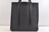 Authentic GUCCI Vintage Tote Hand Bag GG PVC Leather 322072 Black 3674K