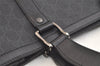 Authentic GUCCI Vintage Tote Hand Bag GG PVC Leather 322072 Black 3674K