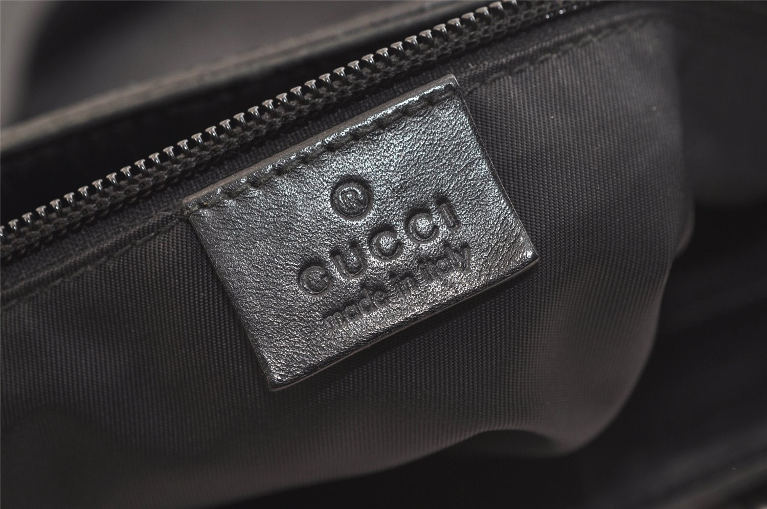 Authentic GUCCI Vintage Tote Hand Bag GG PVC Leather 322072 Black 3674K
