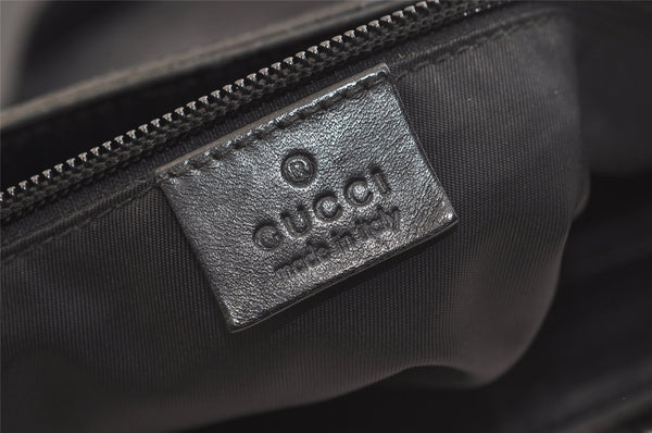Authentic GUCCI Vintage Tote Hand Bag GG PVC Leather 322072 Black 3674K
